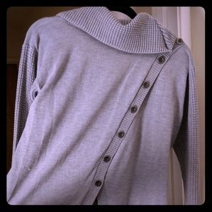 Grey sweater with buttons down back